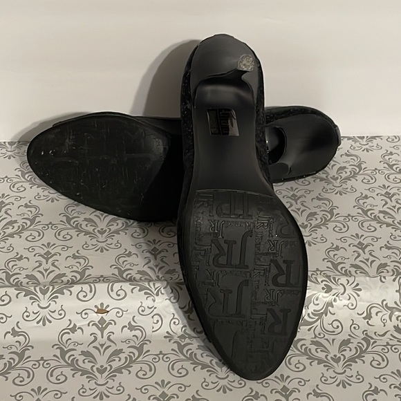 J.Renne, semi sheer material, heels. - Picture 10 of 14